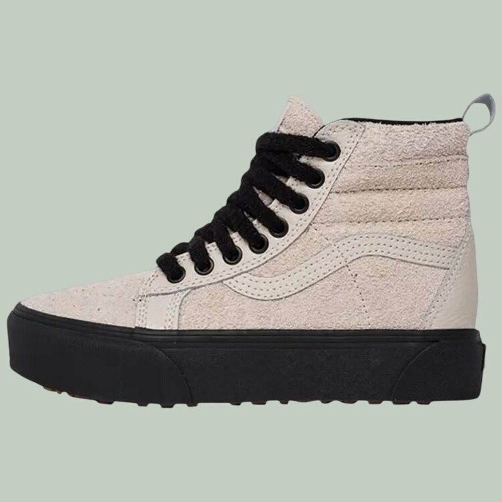 Vans Sk8 Hi Platform MTE Moonbeam Black Off White Suede Men's 8.5/Women's 10 NEW